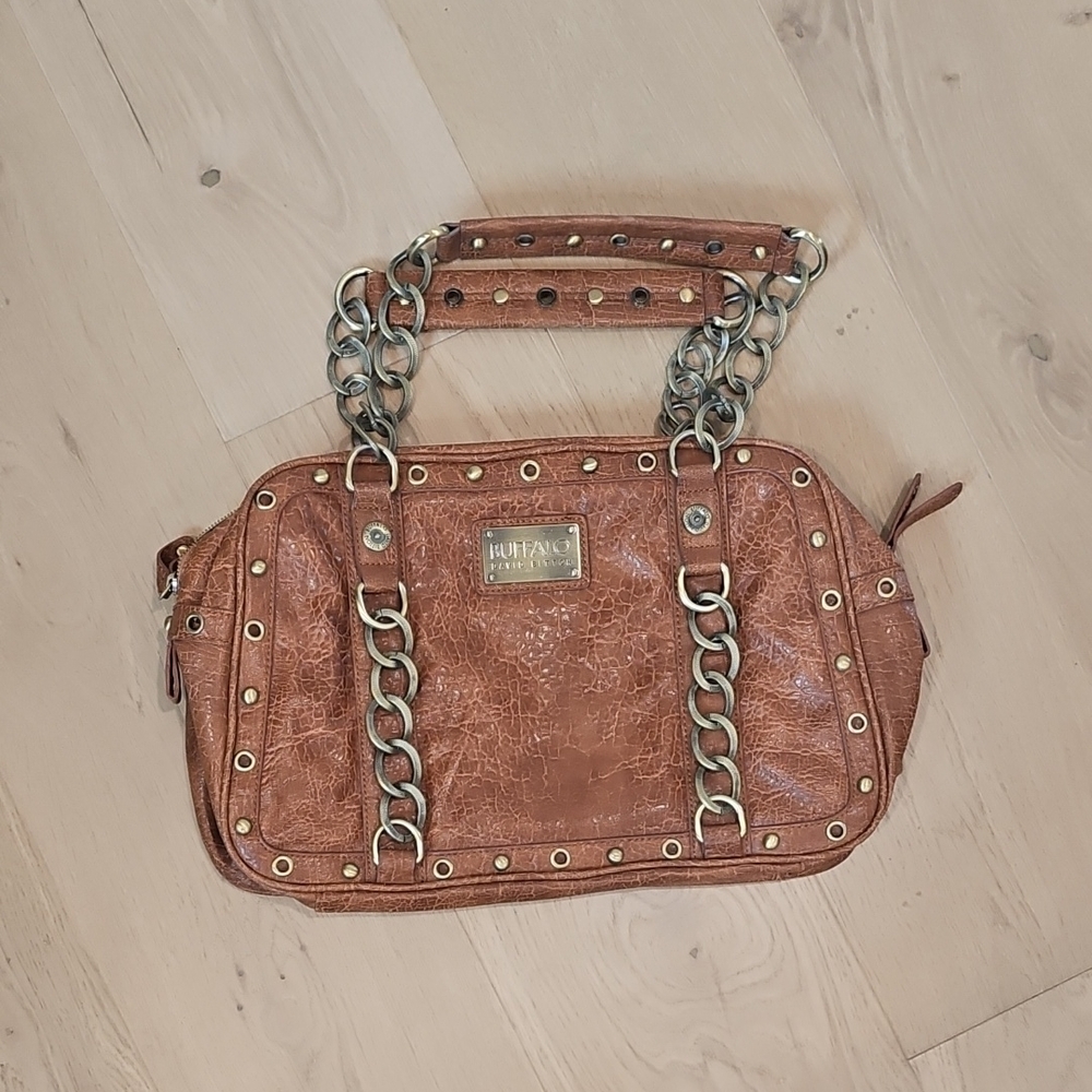 Buffalo David Bitton Tan Chain Shoulder Bag
